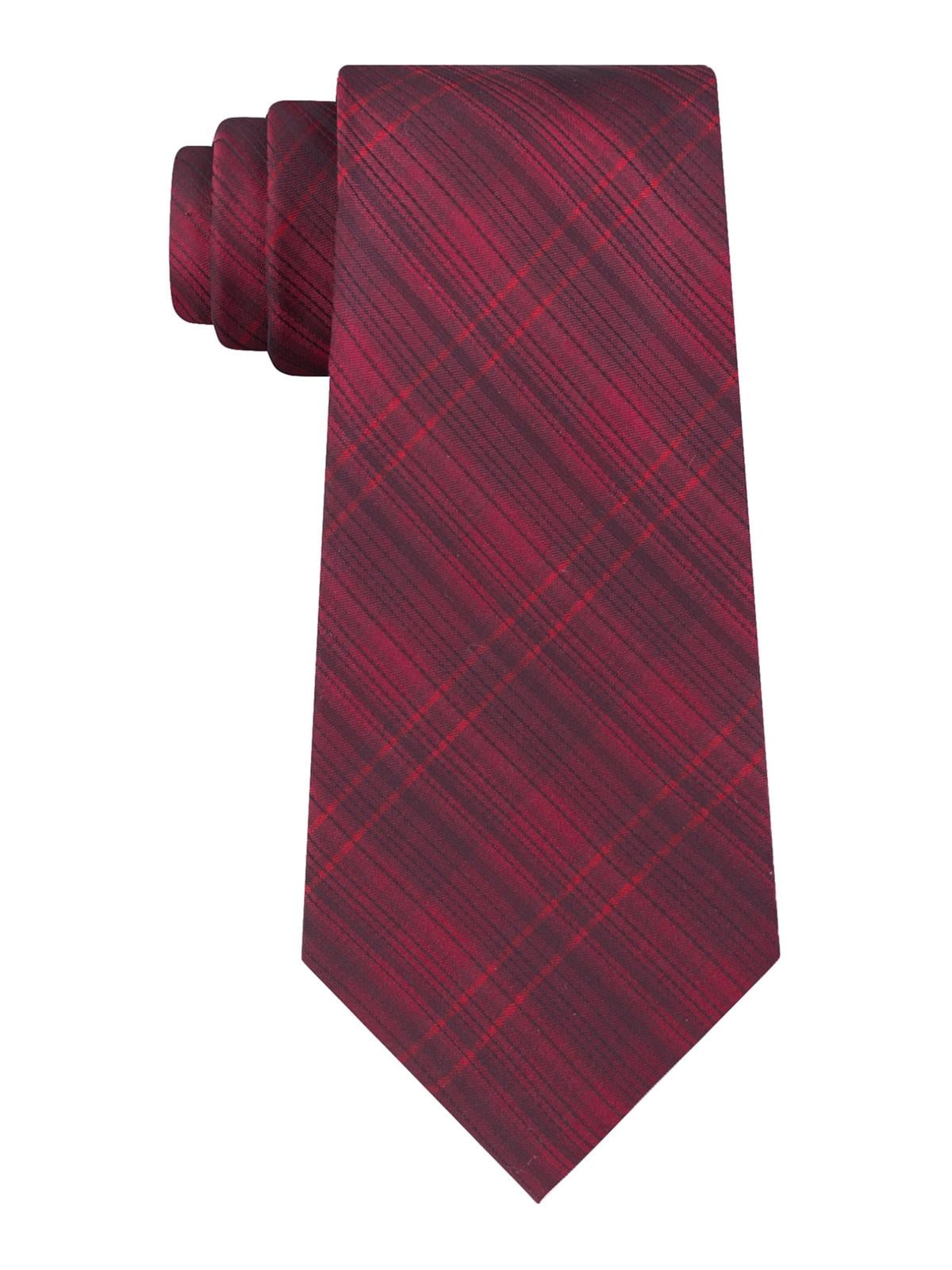 Kenneth Cole Reaction Mens Slim Metallic Neat Tie Black Size Regular