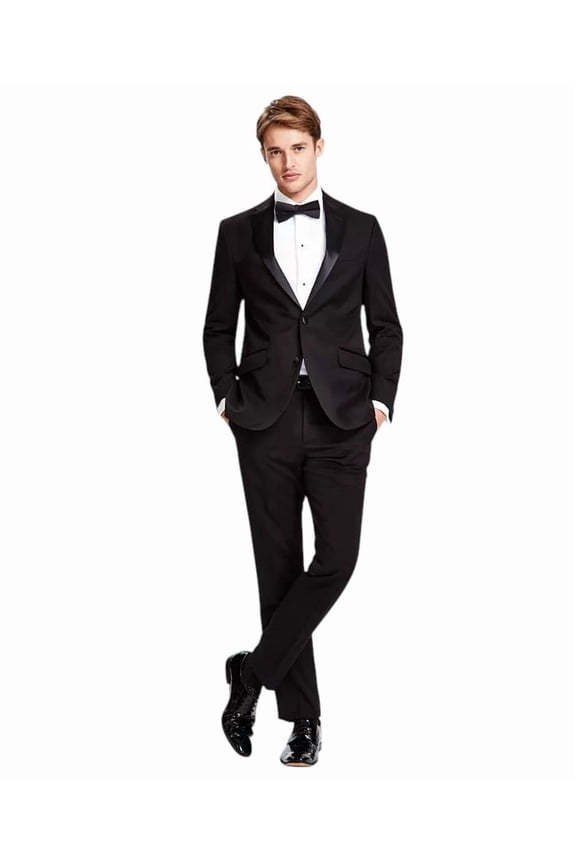 Reaction Men's Slim-Fit Ready Flex Tuxedo Suit 42R / 35W Black