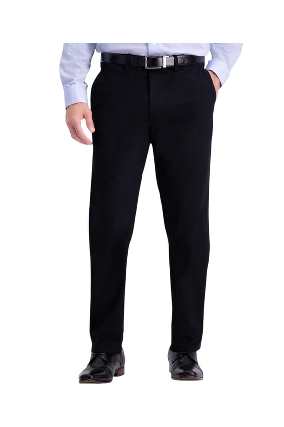 Mens Slim fit Dress Pants 33 / 32 Black Solid Stretch