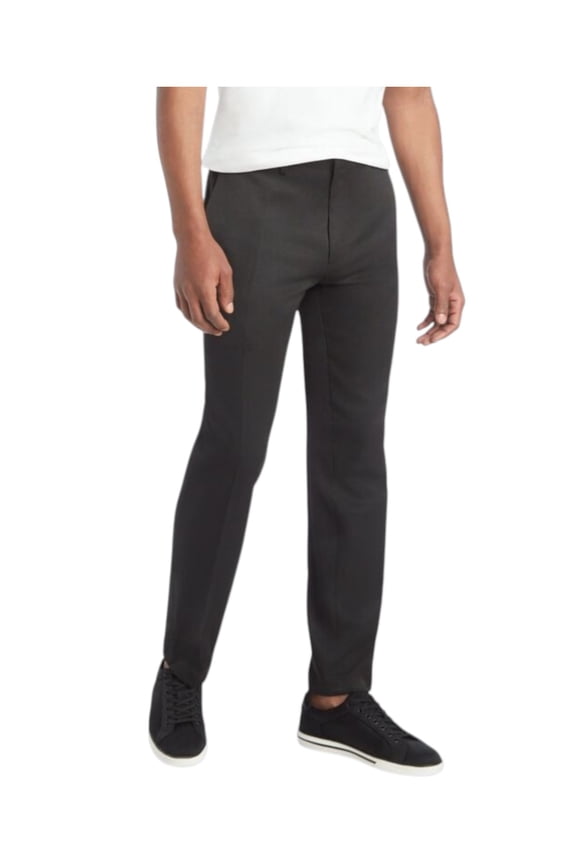 Reaction Mens Slim fit Dress Pants 36 / 32 Black Solid Stretch