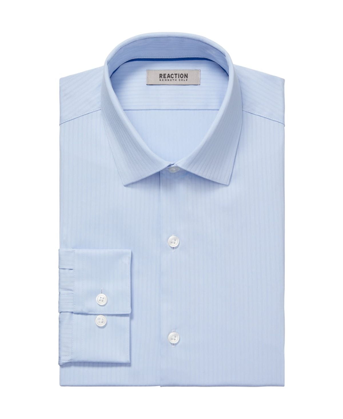 Kenneth Cole Reaction Mens Slim fit Dress Shirt Medium 15.5 in 34-35 Blue Stripe