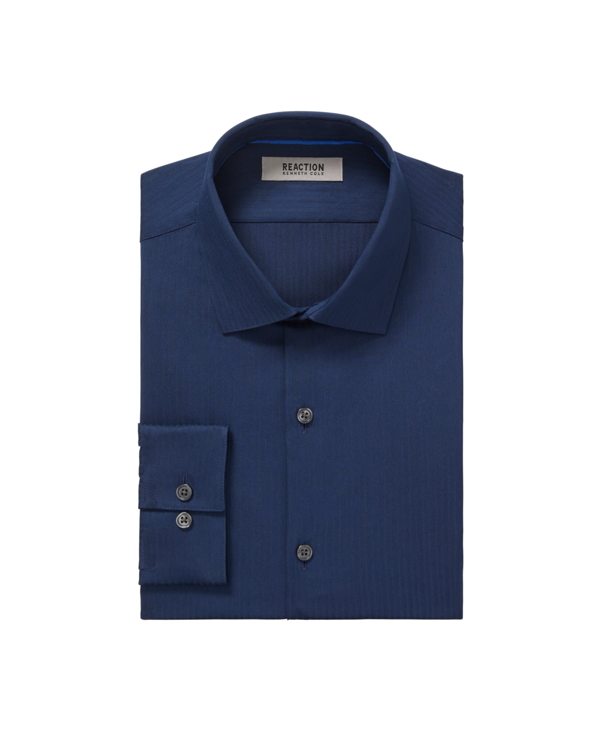 Kenneth Cole Reaction Mens Slim fit Dress Shirt Medium 15.5 in 34-35 Navy Blue