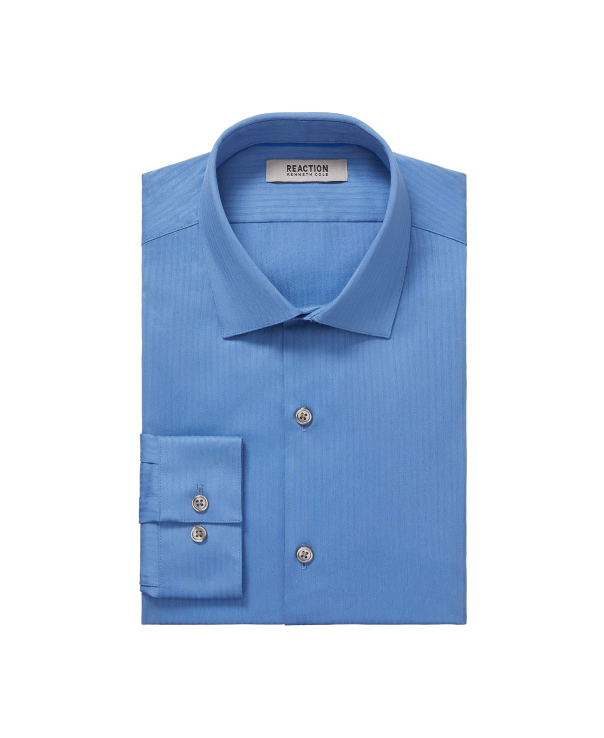 Kenneth Cole Reaction Mens Slim fit Dress Shirt Medium 15 in 32-33 Blue Striped