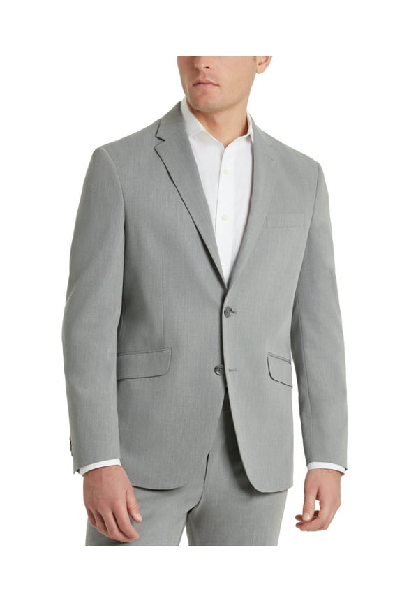 Mens Slim fit Suit Jacket Blazer 40 S Light Grey Solid Stretch