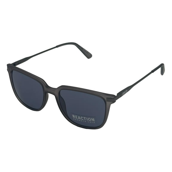 Kenneth Cole Reaction Mens Square Matte Crystal Grey Sunglass KC1400 20V