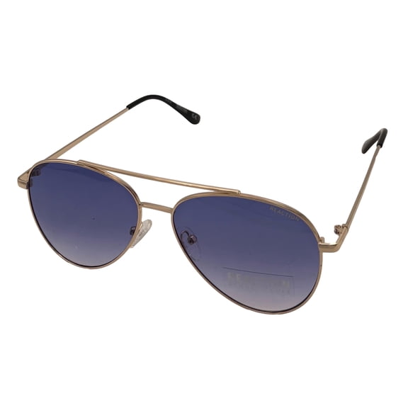 Kenneth Cole Reaction Mens Sunglass Gold Aviator, Gradient Lens KC1386. 32W