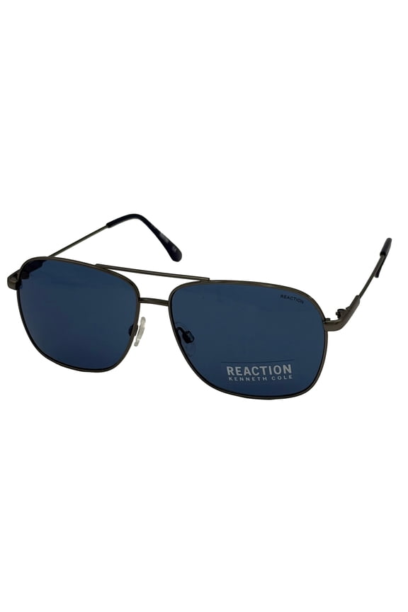 Reaction Mens Sunglass Gunmetal Rectangle Aviator , KC1371 8V