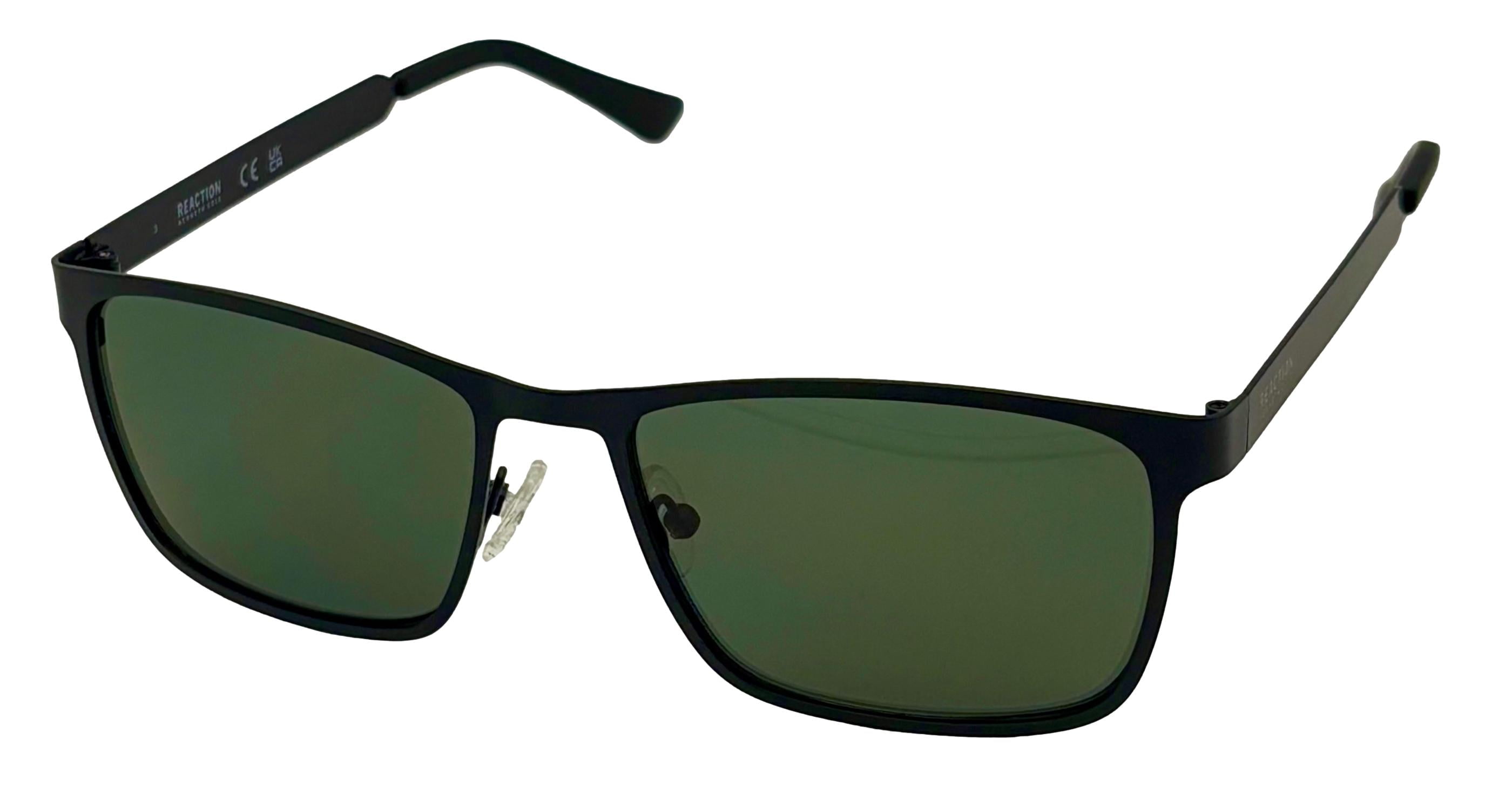 Kenneth Cole Reaction Mens Sunglass Matte Black Metal Rectangle, KC1329. 2N