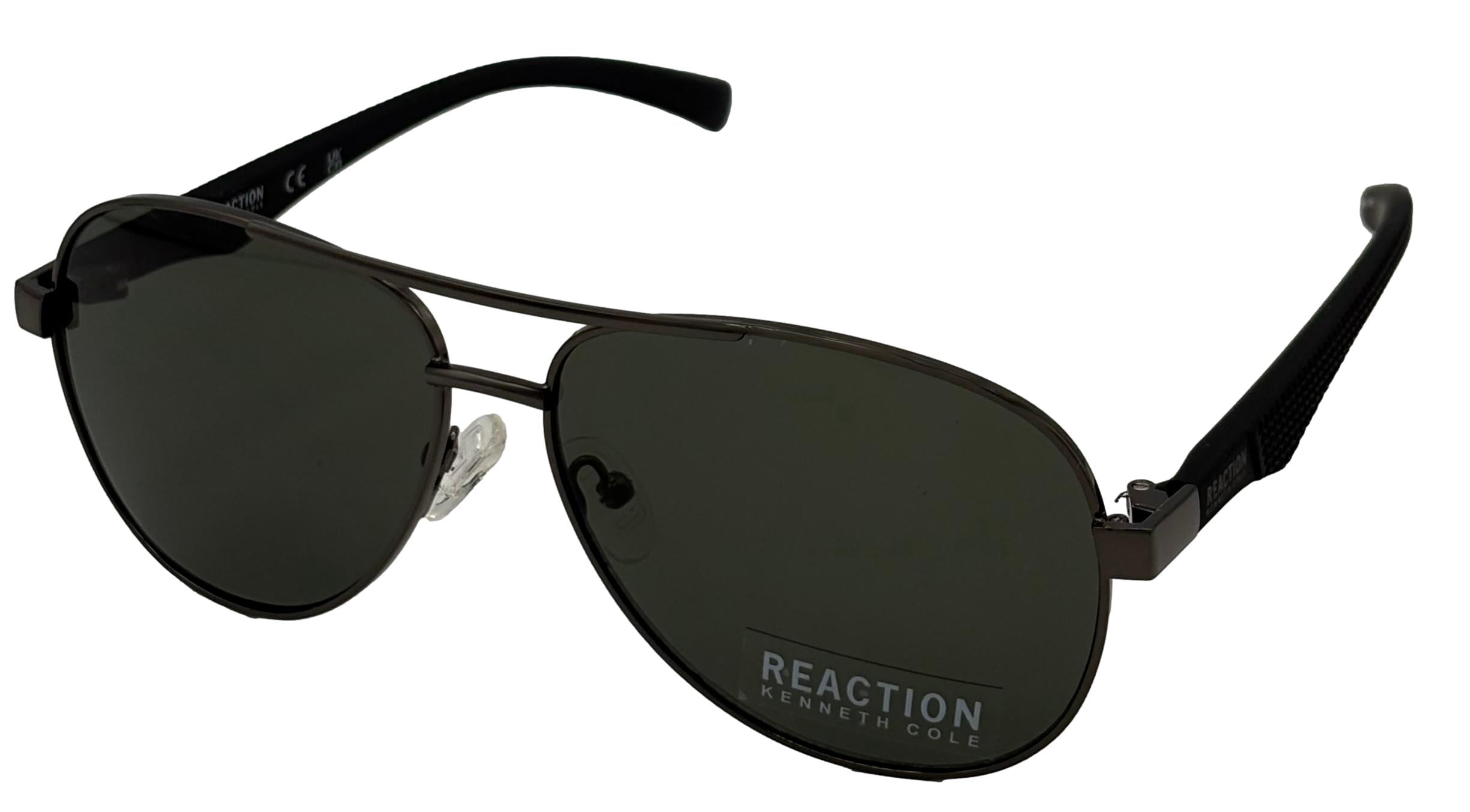 Kenneth Cole Reaction Mens Sunglass Shiny Gunmetal / Metal Aviator,KC1431 8N