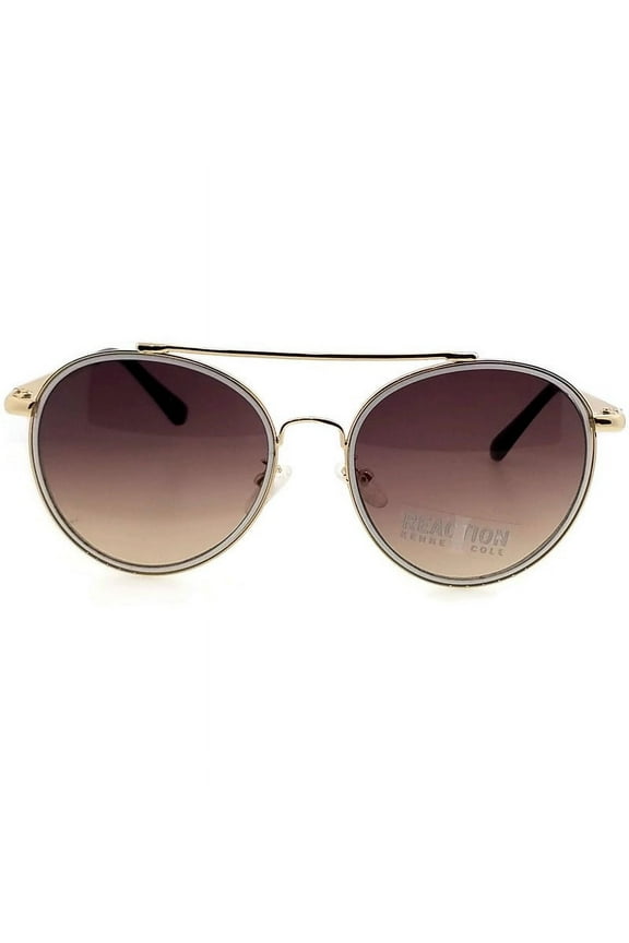 Reaction Metal Frame Brown Gradient Lens Ladies Sunglasses KC13135432F