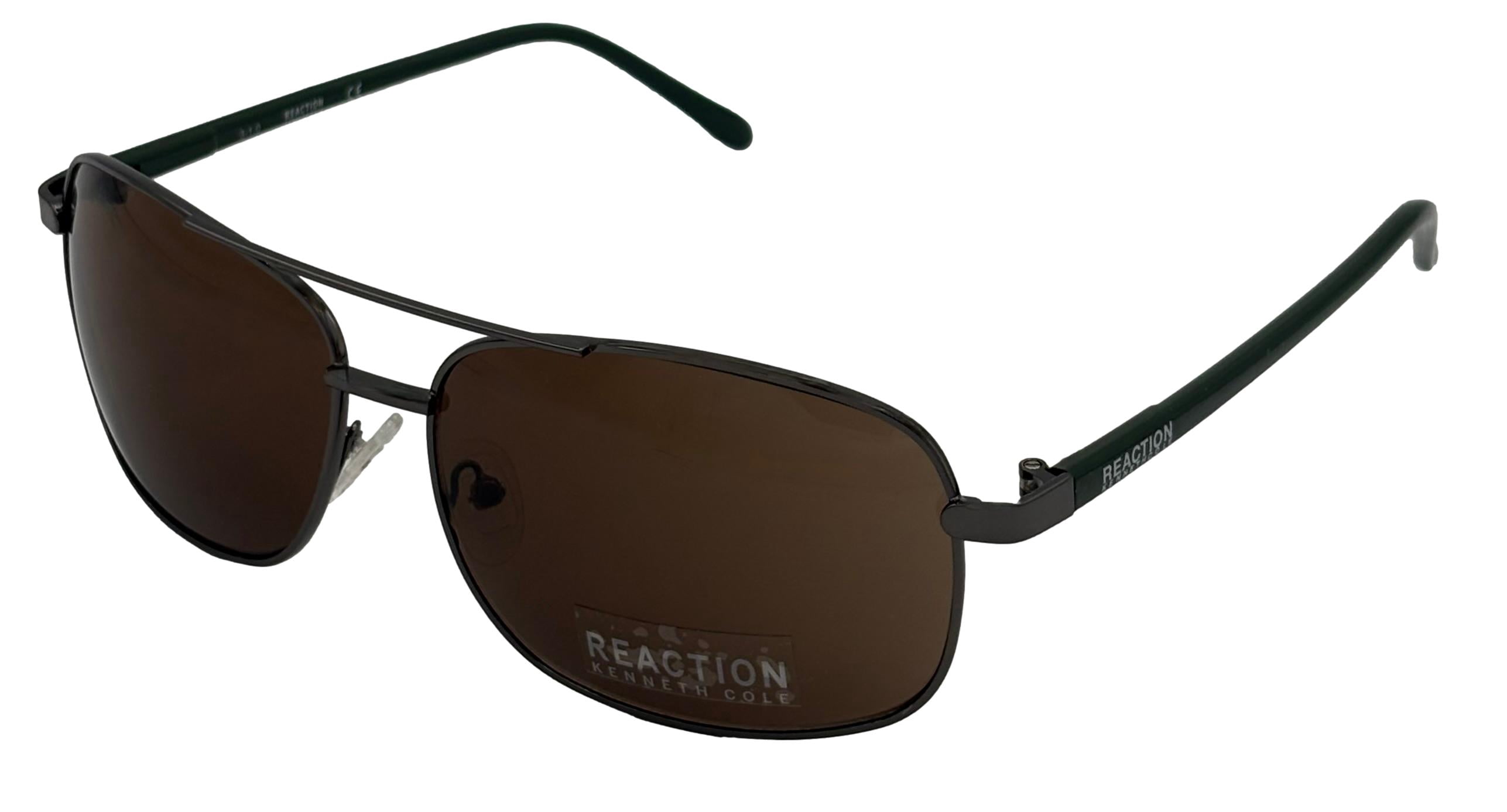 NWT Kenneth Cole Reaction KC1318-08A Gunmetal Aviator 58mm Sunglasses Kenneth Cole Aviator Sunglasses in Sunglasses - Walmart.com main image 2