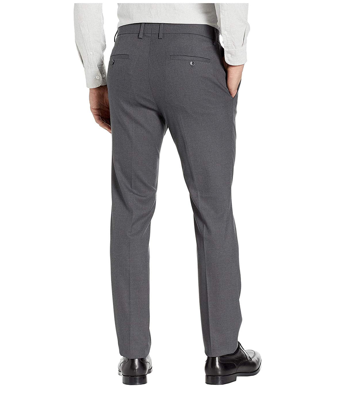 Kenneth Cole Reaction Stretch Shadow Check Slim Fit Dress Pants Charcoal -  Walmart.com