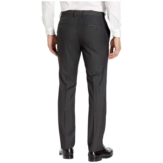 Reaction Kenneth Cole Mens Dress Pants 34X30 Slim Stretch   Gray 34