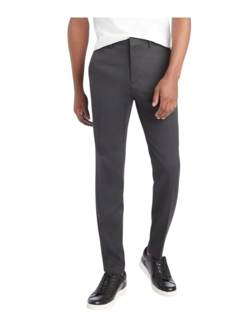 Kenneth Cole Mens Slim fit Dress Pants 32 / 32 Charcoal Grey Solid Stretch  - Walmart.com