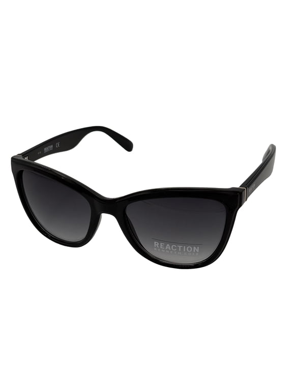 Reaction Sunglass Black Plastic Sft Square, Gradient Lens KC1366 1B
