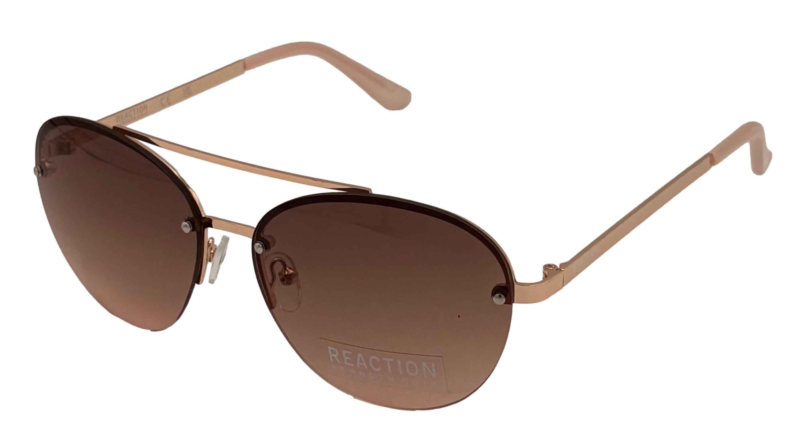 Kenneth Cole Reaction Metal Rimless Aviator Sunglasses, Rose 