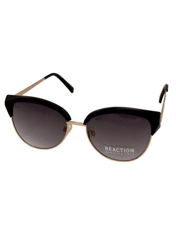 Reaction Sunglass Round Black Gold Metal, Gradient KC1398 1B