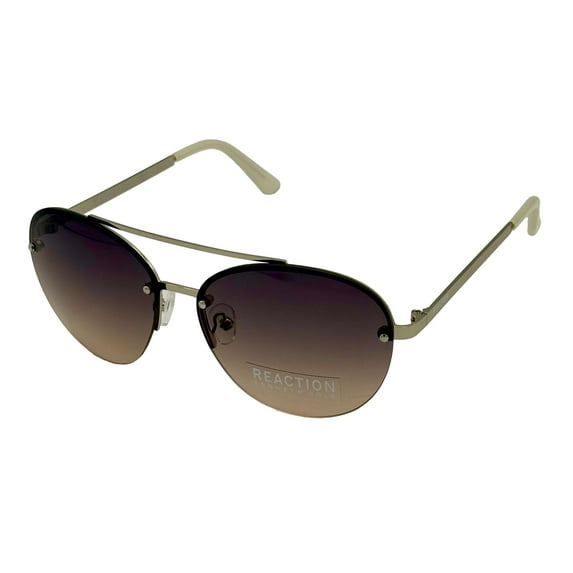 Kenneth Cole Reaction Sunglass Silver Metal Rimless Aviator KC1419. 10B
