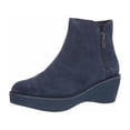 thumbnail image 1 of Kenneth Cole Reaction Women's Prime Leather Ankle Booties Blue Size 6 M, 1 of 5