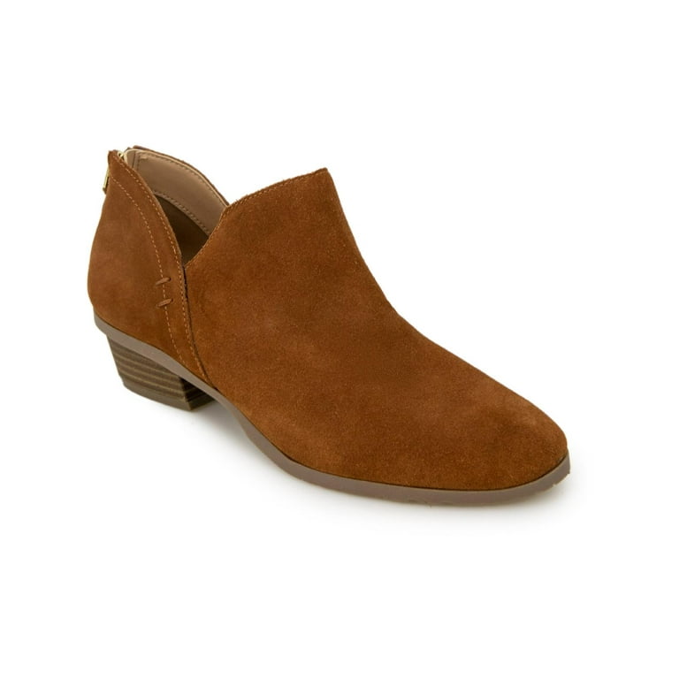 Kenneth Cole Reaction Women s Sideway Suede Stacked Block Heel Ankle Boots Walmart