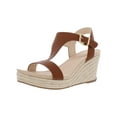thumbnail image 1 of Kenneth Cole Reaction Womens Card Faux Leather T-Strap Espadrilles, 1 of 3