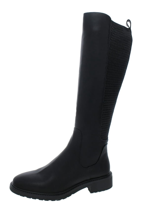 Reaction Womens Lionel Faux Leather Tall Knee-High Boots