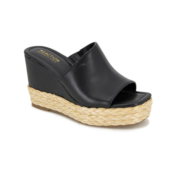 Kenneth Cole Reaction Womens Maria Mule Faux Leather Slide Sandals