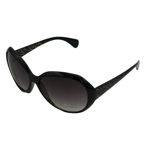 Kenneth Cole Reaction Womens Oversized Fashion Round Black Animal Sunglass KC1221 92B