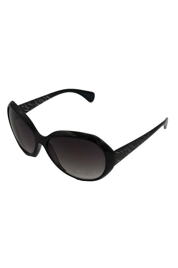 Reaction Womens Oversized Fashion Round Black Animal Sunglass KC1221 92B