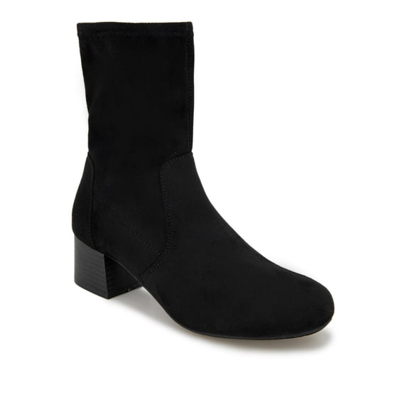 Kenneth Cole Reaction Womens Road Stretch Faux Suede Block Heel Ankle Boots