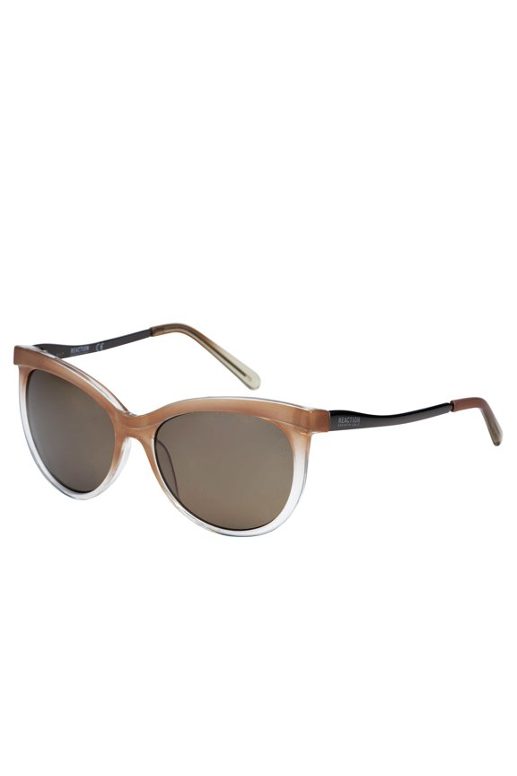Reaction Womens Soft Square Brown Crystal Sunglass KC1292 59F