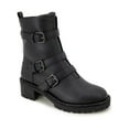 thumbnail image 1 of Kenneth Cole Reaction Womens Tate Faux Leather Rhinestone Motorcycle Boots, 1 of 3
