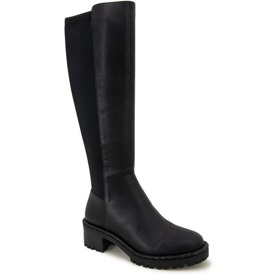 Kenneth Cole Reaction Womens Tate Jewel Stretch Zipper Tall Knee-High Boots