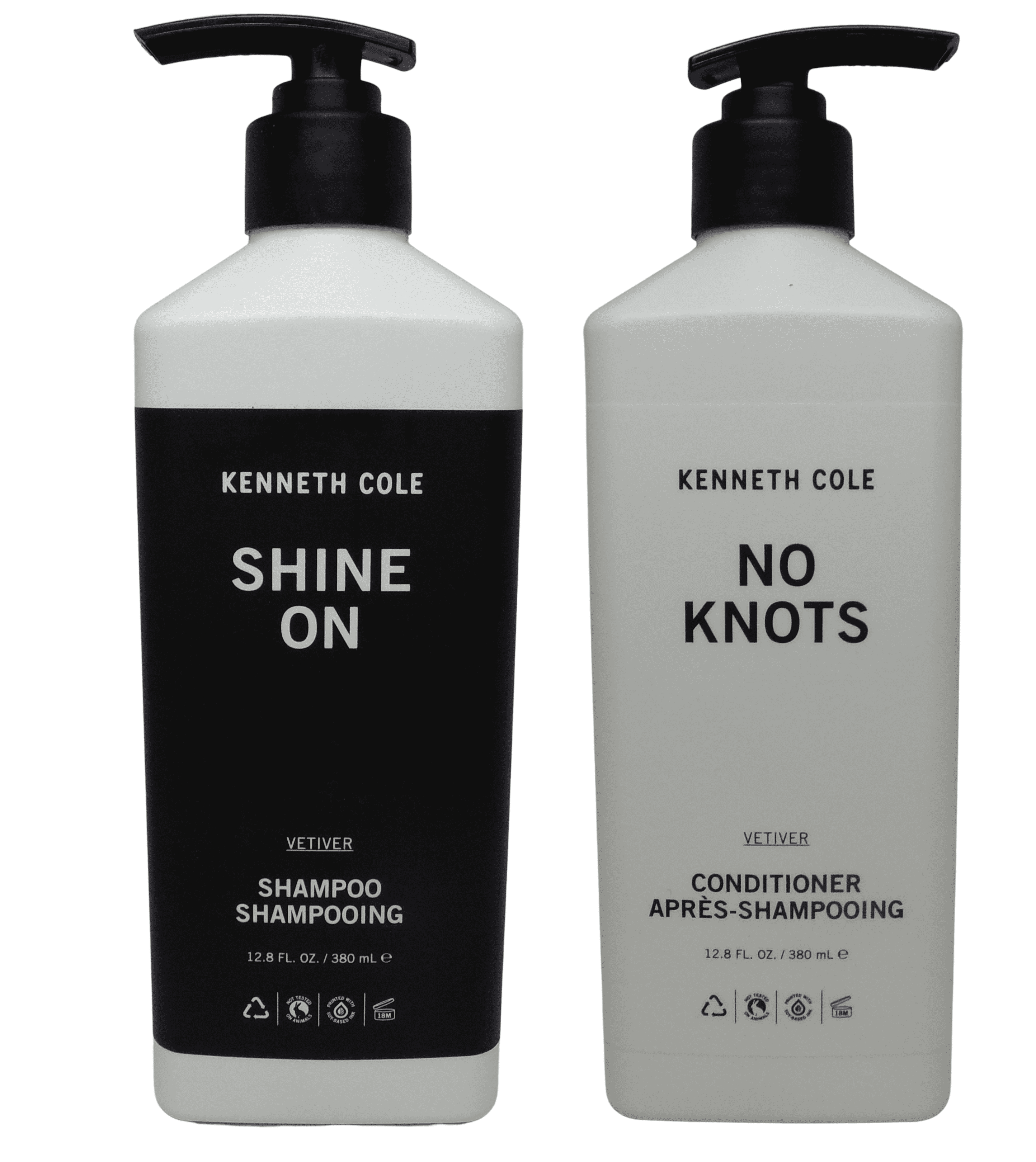 Kenneth Cole Shine On Vetiver Shampoo and No Knots Conditioner (12.8oz)