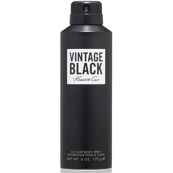 Kenneth Cole Vintage Black Body Spray 6 oz (Pack of 4)