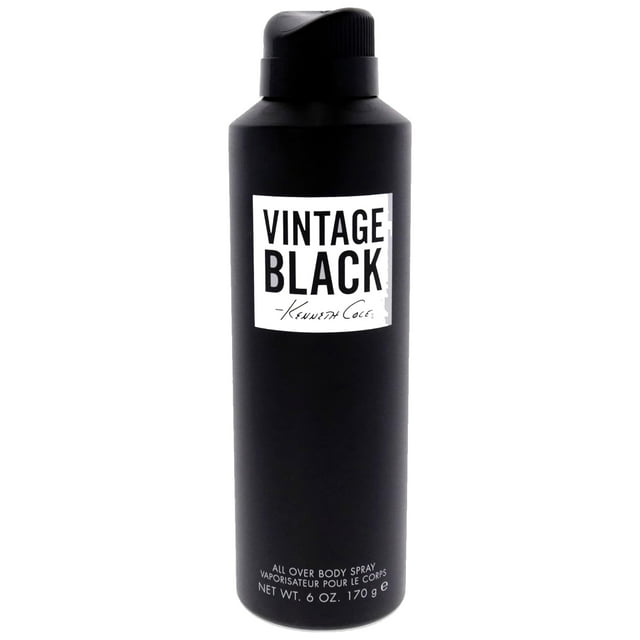 Kenneth Cole Vintage Black Body Spray for Men, 6.0 Fl. Oz.