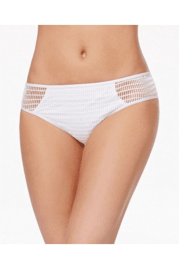 WHITE Wrapped In Love Crochet Bikini Swim Bottom, US X-Large