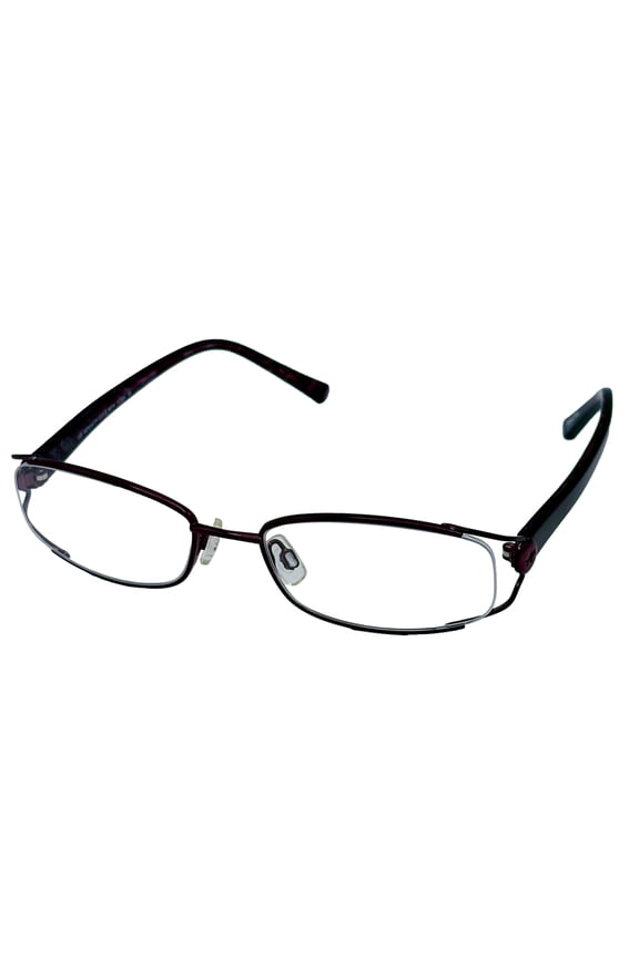 Woman Rectangle Rimless Eyeglass Frames KC149, Eggplant, 53mm