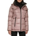 thumbnail image 1 of Kenneth Cole Women's Horizontal Zip Puffer, BARK, Small, 1 of 6