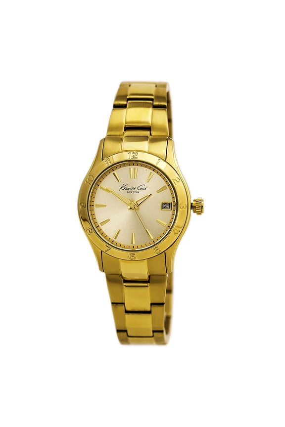 Women's New York Modern Core Analog Stainless Watch - Gold Bracelet - Gold Dial - KC4934