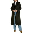 thumbnail image 1 of Kenneth Cole Womens 17SMW018 Double-Breasted Wool-Blend Full Length Maxi Coat, Black, S, 1 of 4