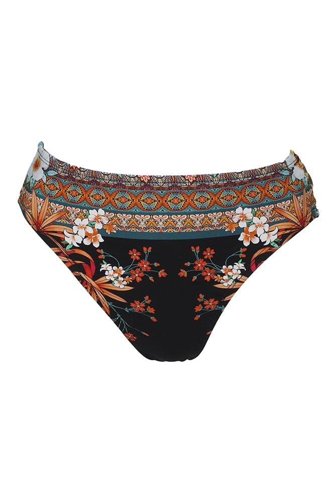 Kenneth Cole York Tahiti Floral Printed Tabbed Bikini Bottom