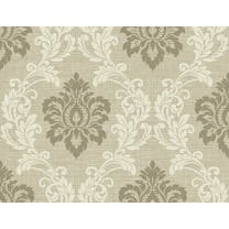 Kenneth James Adela Neutral Twill Damask Wallpaper