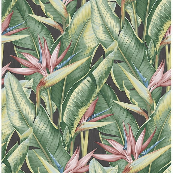 Kenneth James Arcadia Pink Banana Leaf Wallpaper