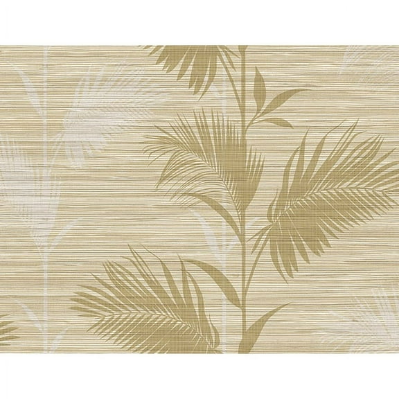 Kenneth James Away On Holiday Beige Palm Wallpaper, 27-in by 27-ft, 60.75 sq. ft