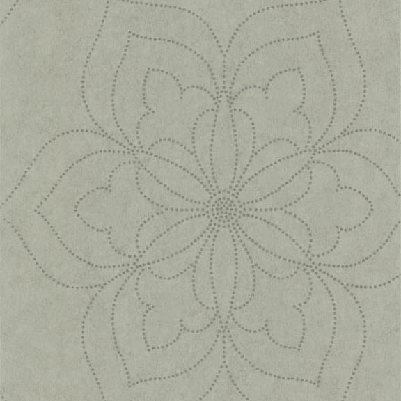 Kenneth James Charlotte Silver Modern Floral Wallpaper