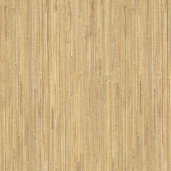 Kenneth James Daria Beige Grasscloth Wallpaper
