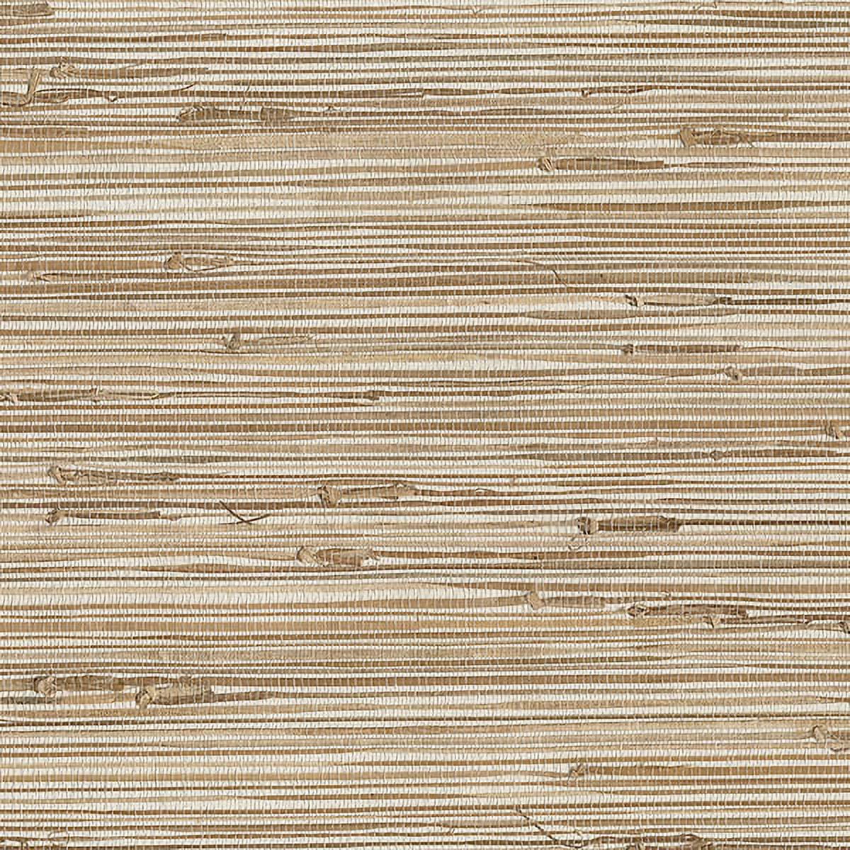 Neutral Brown Grasscloth Non-pasted Wallpaper, 36-in by 24-ft