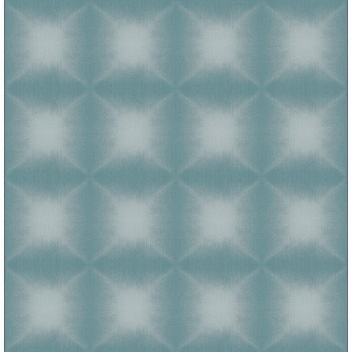 Kenneth James Echo Teal Geometric Wallpaper, 20.5-in by 33-ft, 56.4 sq. ft
