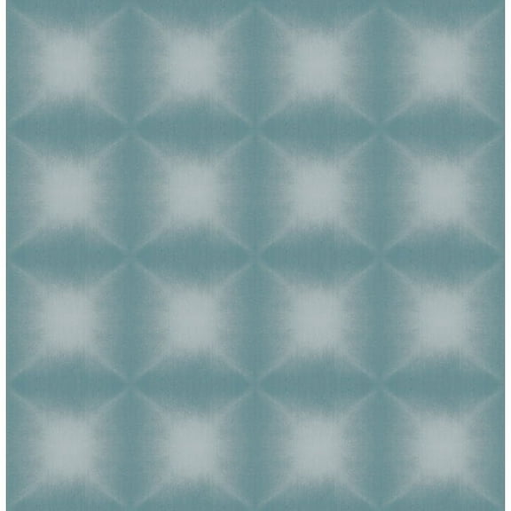 Kenneth James Echo Teal Geometric Wallpaper, 20.5-in by 33-ft, 56.4 sq. ft